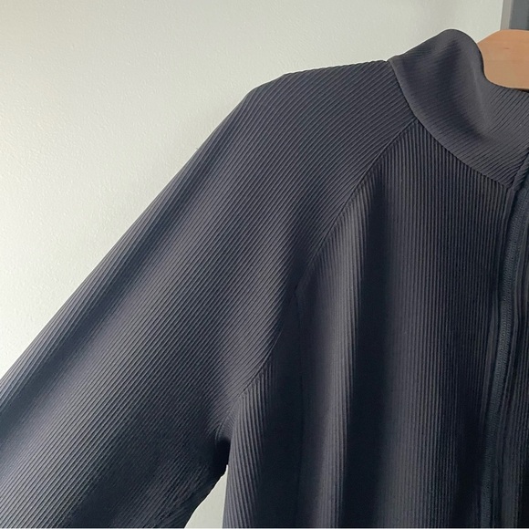 Athleta Salutation Ribbed Jacket III Black Full Zip Plus Size 1X NWT - Picture 4 of 10